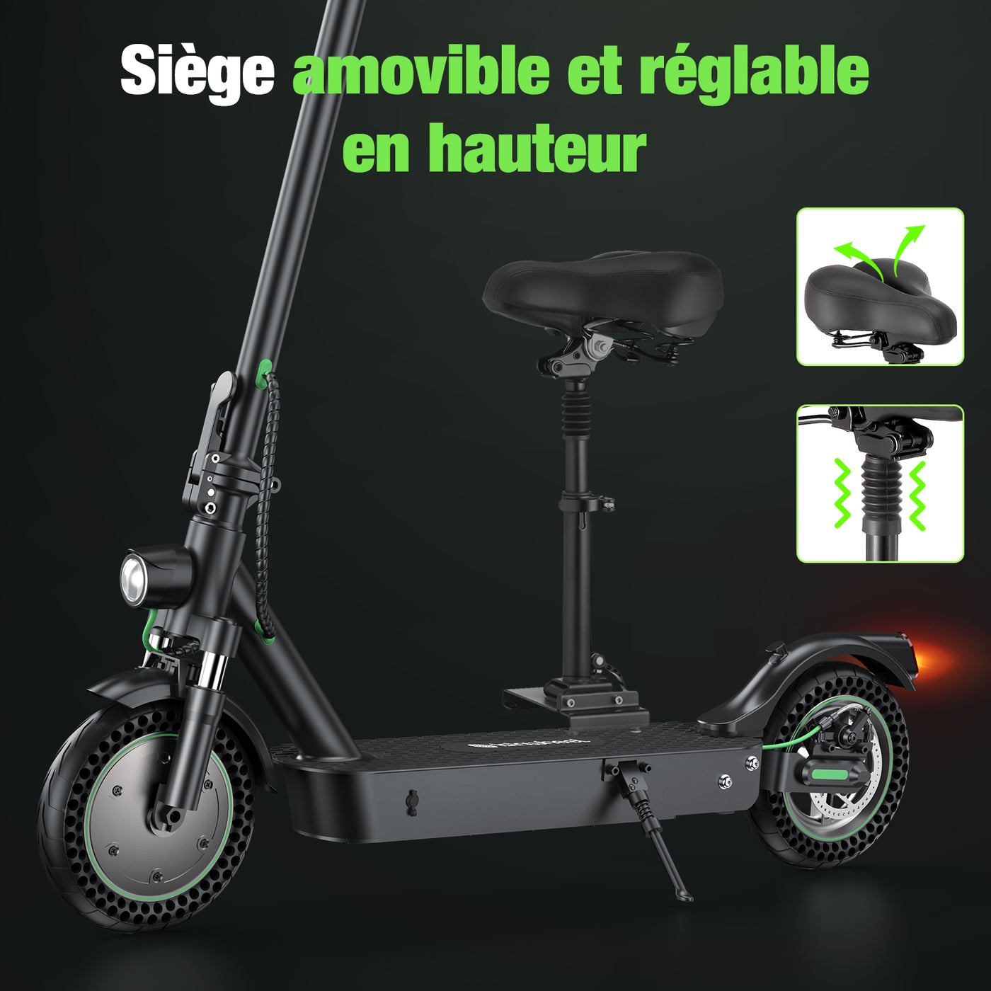 isinwheel® S9MAX Trottinette électrique 500W pour adultes