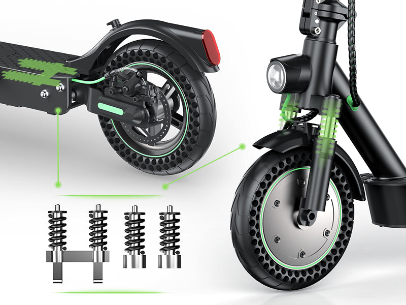 Double suspension avant et arrière