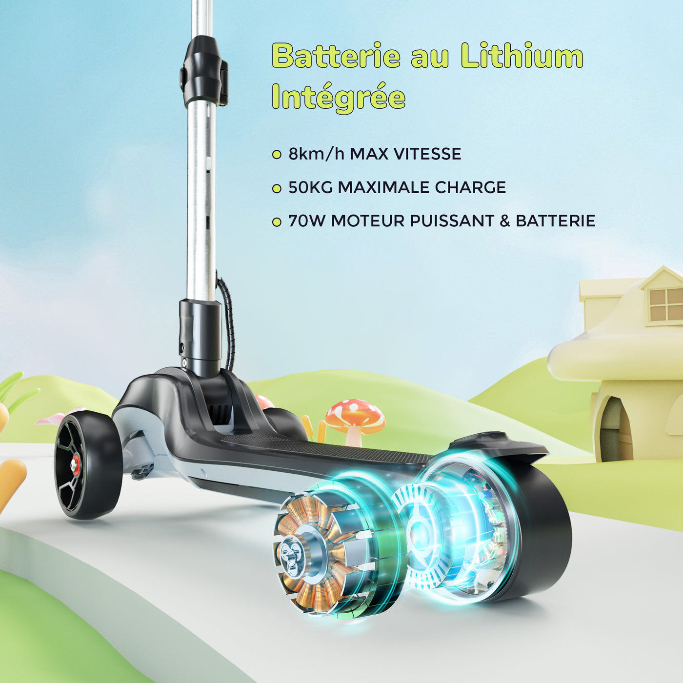 IK2 trottinette électrique pour enfants et adolescents