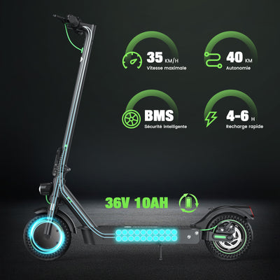 isinwheel® S9MAX Trottinette électrique 500W pour adultes