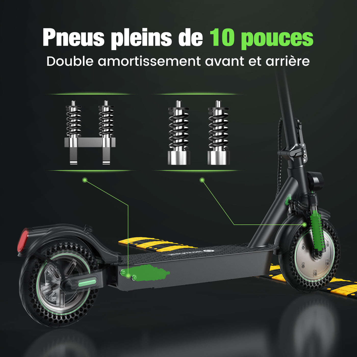 isinwheel® S9MAX Trottinette électrique 500W pour adultes