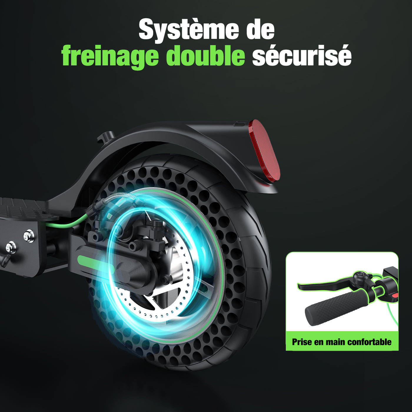 isinwheel® S9MAX Trottinette électrique 500W pour adultes