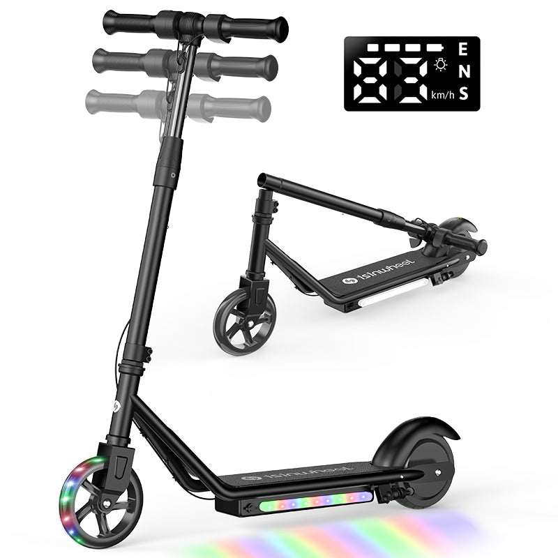 isinwheel S6 trottinette électrique pour enfants et adolescents (Hauteur réglable)